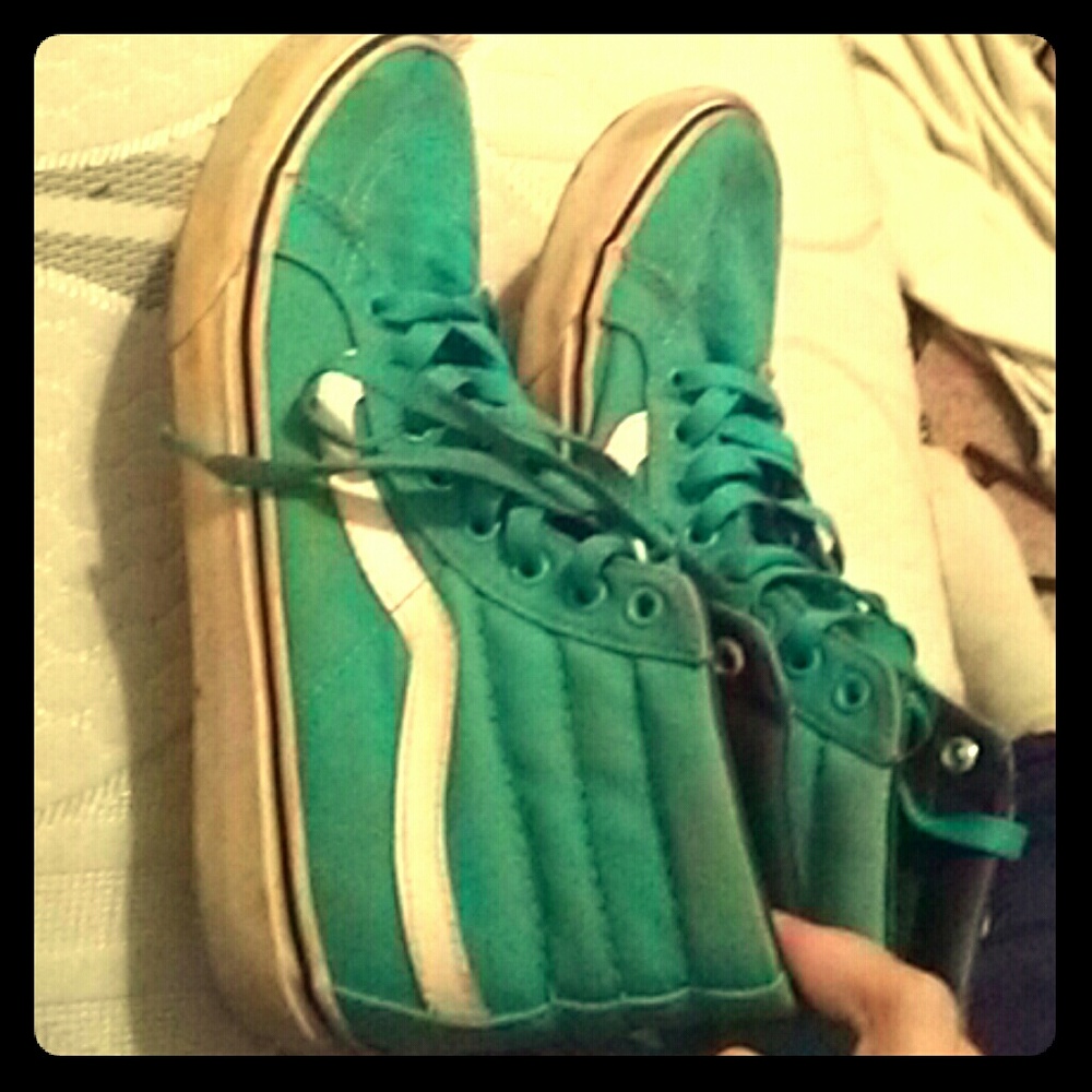 Women turquoise/blue vans size 8